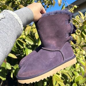 Women’s UGG BAILEY BOW Short Purple DAMAGED #6